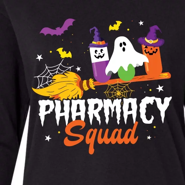 Funny Pills Pharmacy Squad Pharmacist Technician Halloween Womens Cotton Relaxed Long Sleeve T-Shirt