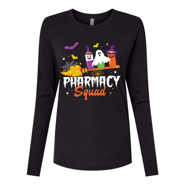 Funny Pills Pharmacy Squad Pharmacist Technician Halloween Womens Cotton Relaxed Long Sleeve T-Shirt