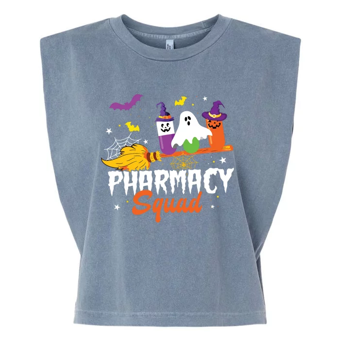 Funny Pills Pharmacy Squad Pharmacist Technician Halloween Garment-Dyed Women's Muscle Tee