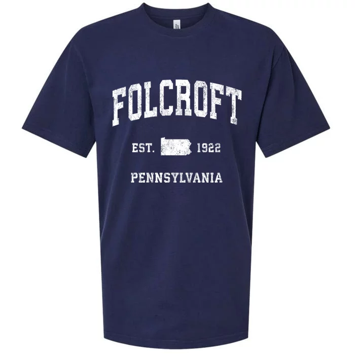 Folcroft Pennsylvania Pa Vintage Athletic Sports Sueded Cloud Jersey T-Shirt