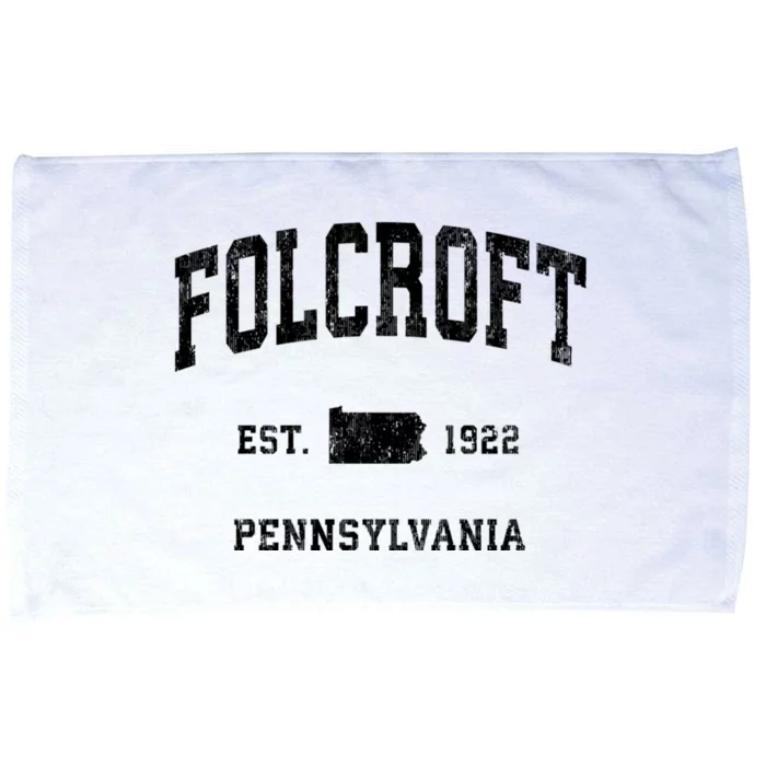 Folcroft Pennsylvania Pa Vintage Athletic Sports Microfiber Hand Towel