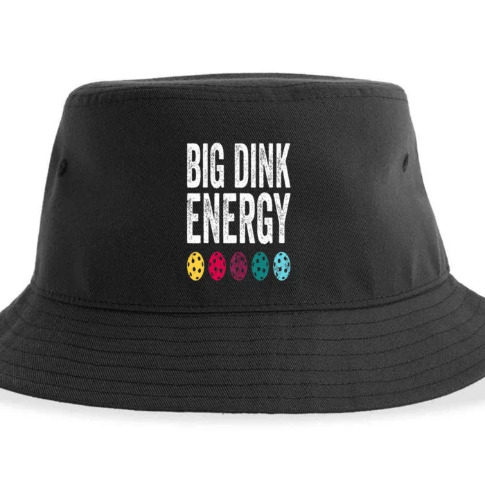 Funny Pickleball Paddle Big Dink Energy Dinking Pickle Ball Sustainable Bucket Hat