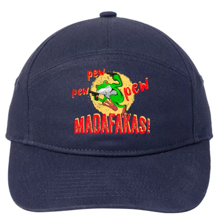 Frog Pew Pew Madafakas Crazy Frog Funny Froggy Jumping Toad Gift 7-Panel Snapback Hat