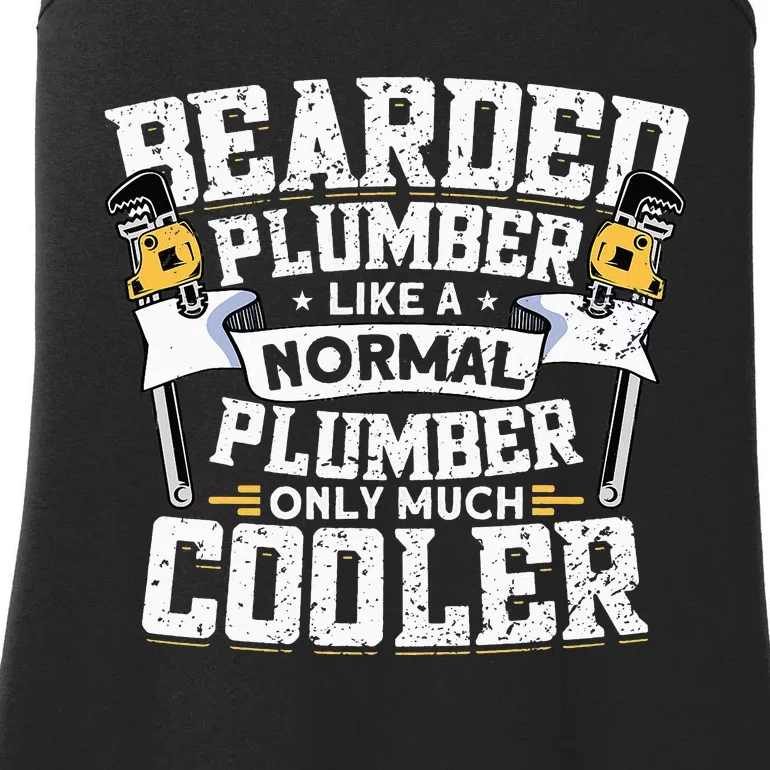 Funny Plumbing Pipefitters Beared Plumber Ladies Essential Tank