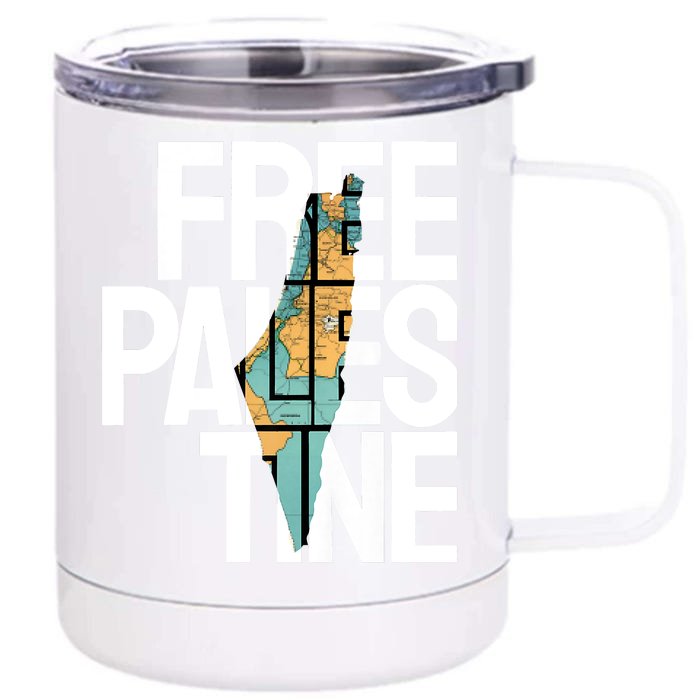 Free Palestine Premium Front & Back 12oz Stainless Steel Tumbler Cup