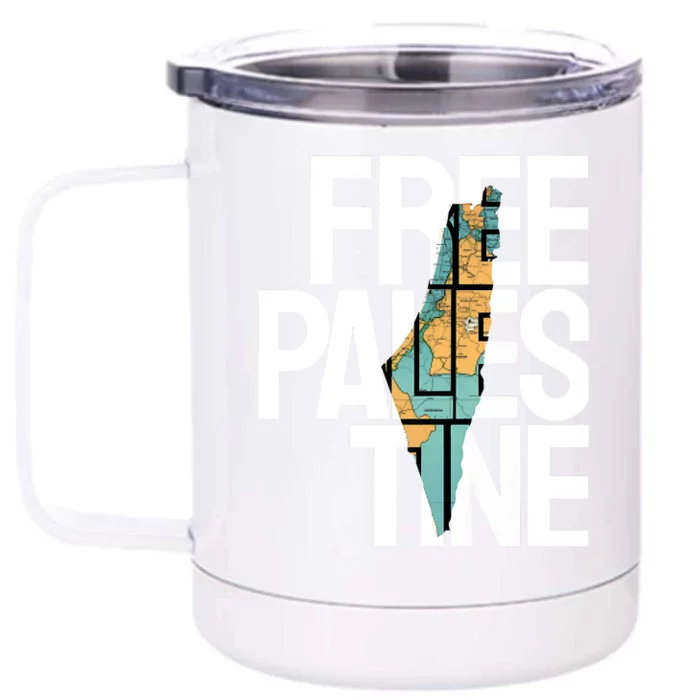 Free Palestine Premium Front & Back 12oz Stainless Steel Tumbler Cup