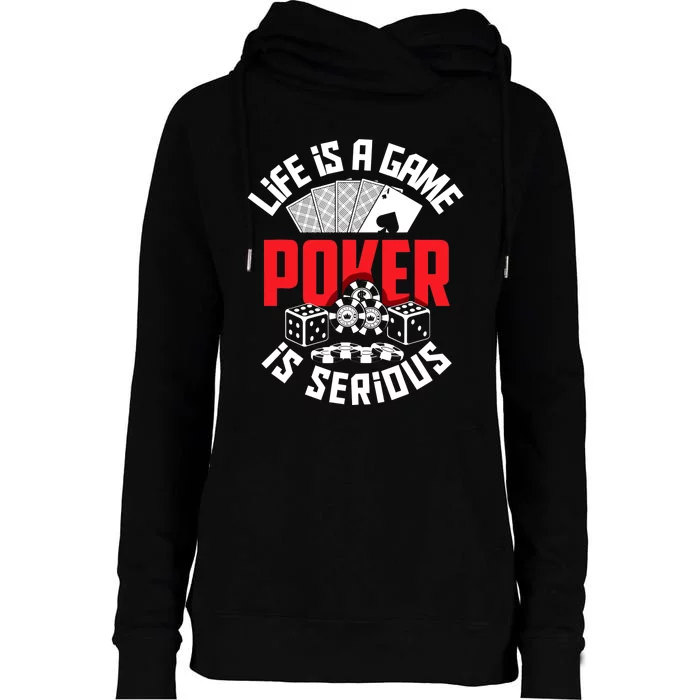 Funny Poker Player Poker Womens Funnel Neck Pullover Hood