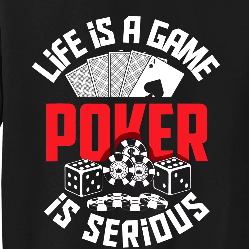 Funny Poker Player Poker Tall Sweatshirt