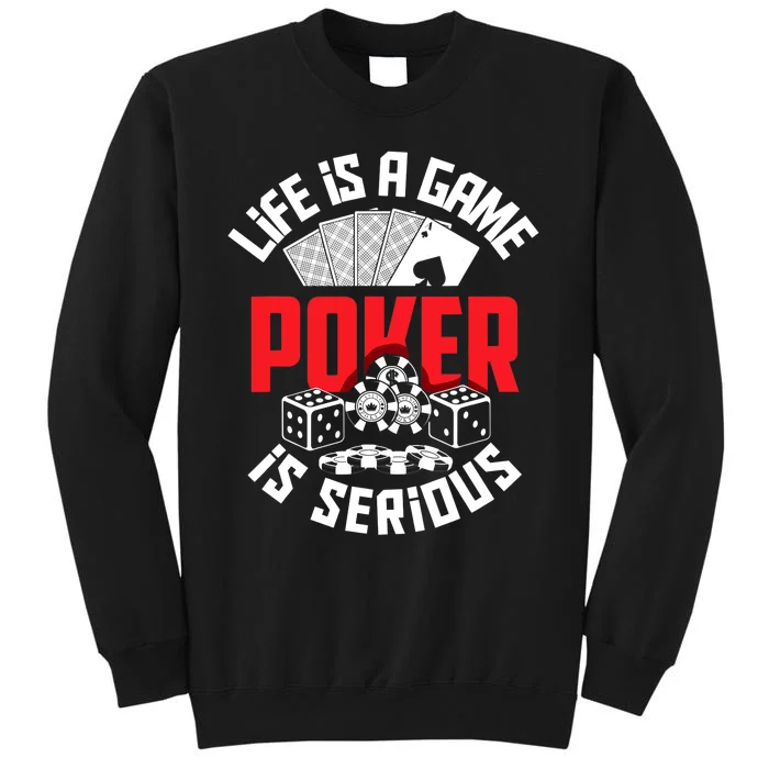 Funny Poker Player Poker Tall Sweatshirt