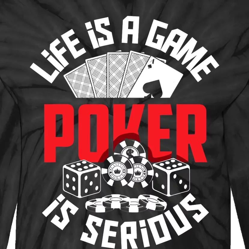 Funny Poker Player Poker Tie-Dye Long Sleeve Shirt