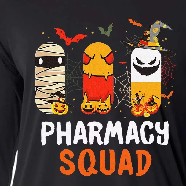 Funny Pills Pharmacy Squad Pharmacist Technician Halloween Cooling Performance Long Sleeve Crew