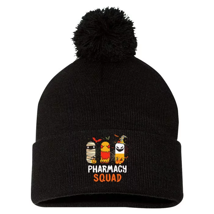 Funny Pills Pharmacy Squad Pharmacist Technician Halloween Pom Pom 12in Knit Beanie