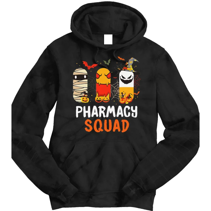 Funny Pills Pharmacy Squad Pharmacist Technician Halloween Tie Dye Hoodie