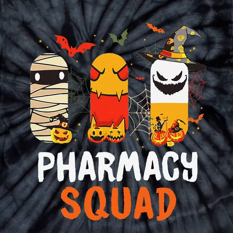 Funny Pills Pharmacy Squad Pharmacist Technician Halloween Tie-Dye T-Shirt