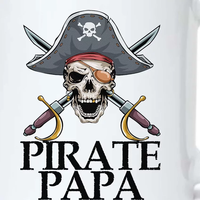 Funny Pirate Papa Captain Sword Gift Funny Halloween Black Color Changing Mug