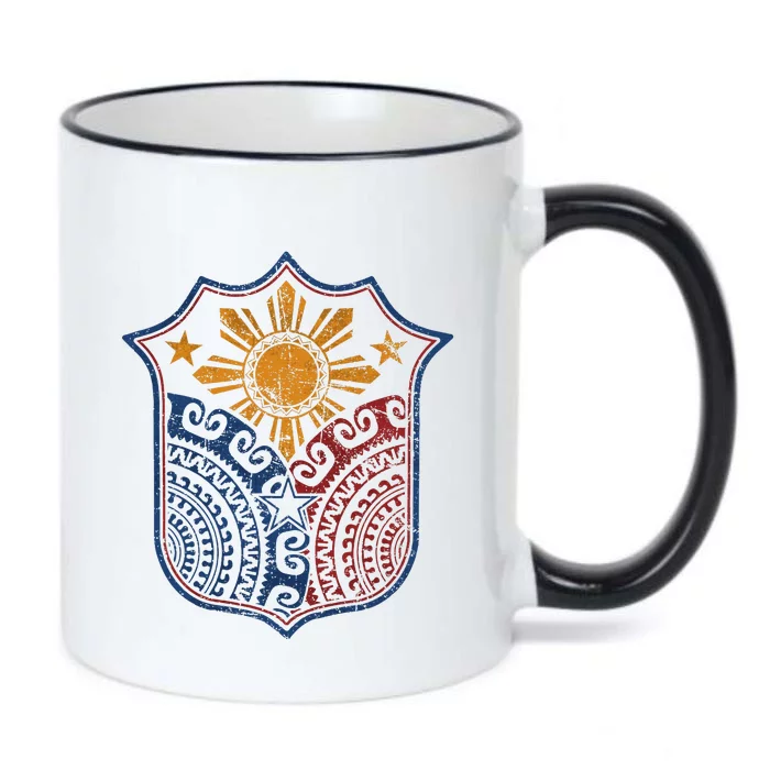 Filipino Pinoy Pride Mandala Tribal Proud Philippines Black Color Changing Mug