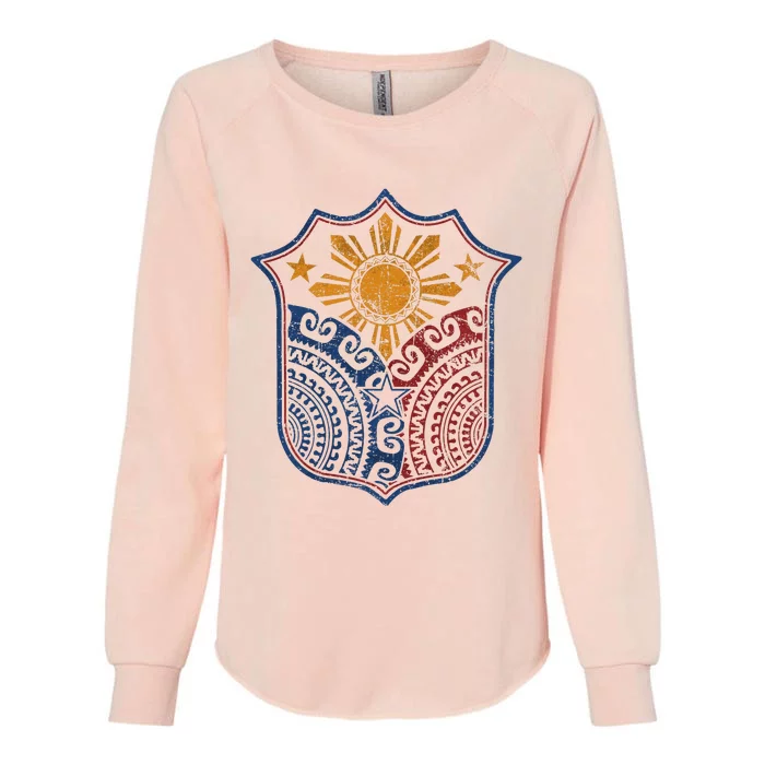 Filipino Pinoy Pride Mandala Tribal Proud Philippines Womens California Wash Sweatshirt