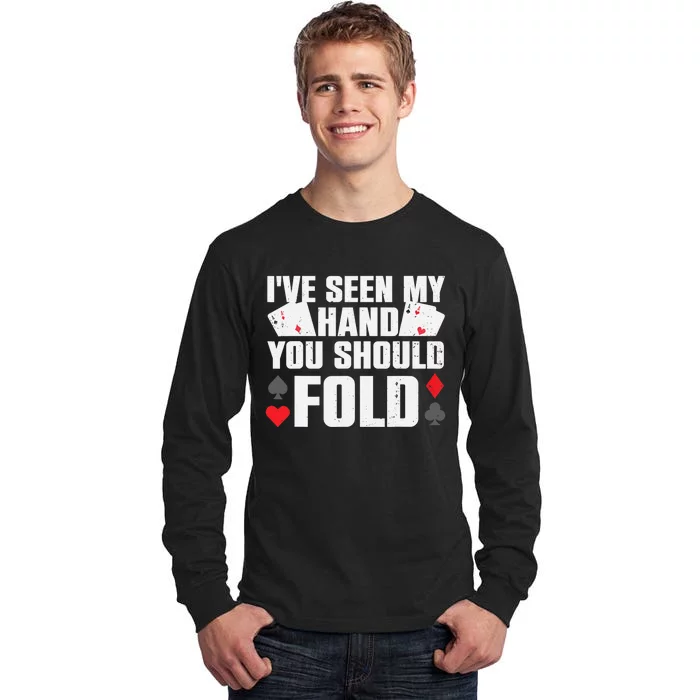 Funny Poker Player Art Gambler Casino Lover Tall Long Sleeve T-Shirt