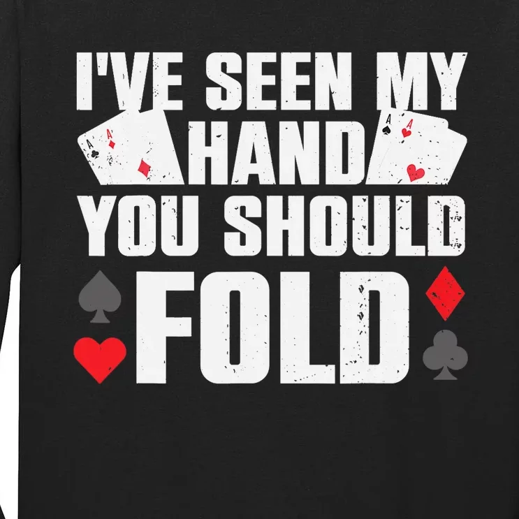 Funny Poker Player Art Gambler Casino Lover Tall Long Sleeve T-Shirt