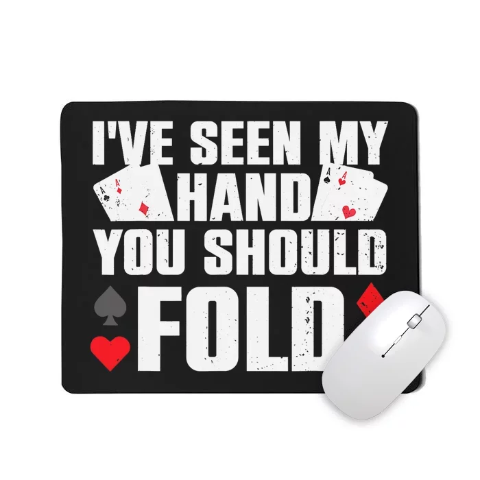 Funny Poker Player Art Gambler Casino Lover Mousepad