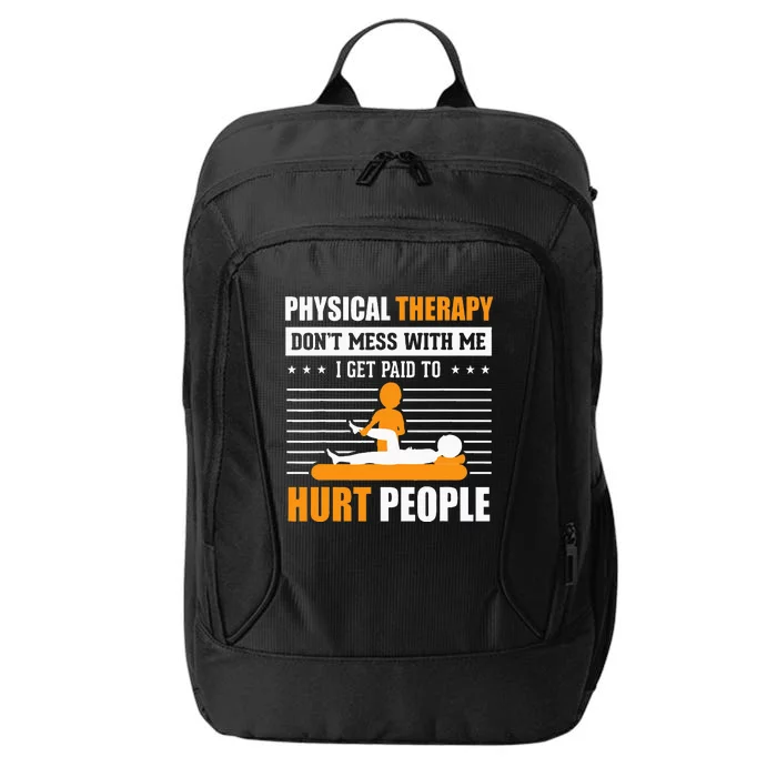 Funny PT Physical Therapy Gift Therapist Month City Backpack