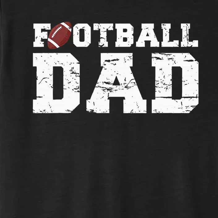 Football Papa Proud Football Dad ChromaSoft Performance T-Shirt