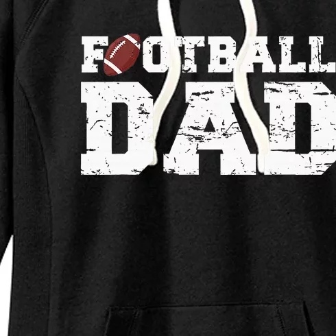 Football Papa Proud Football Dad Women's Fleece Hoodie