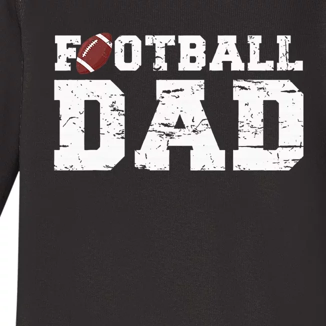 Football Papa Proud Football Dad Baby Long Sleeve Bodysuit