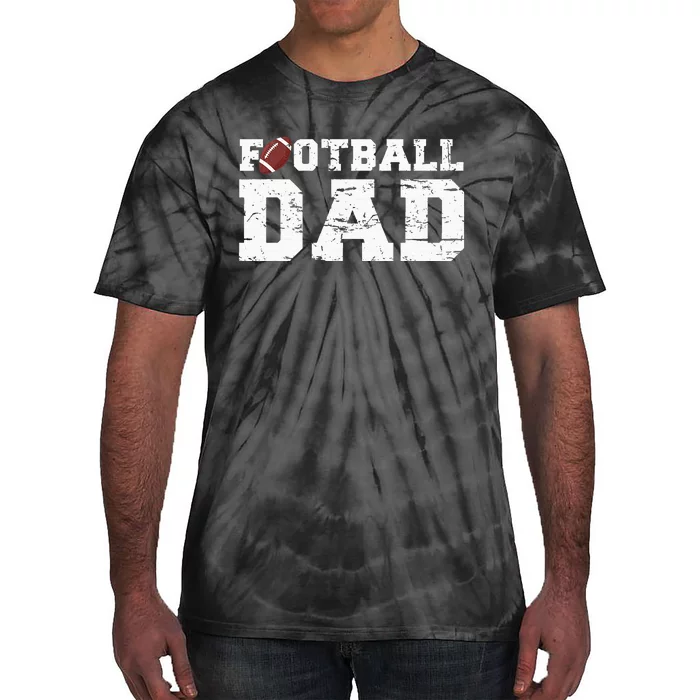 Football Papa Proud Football Dad Tie-Dye T-Shirt