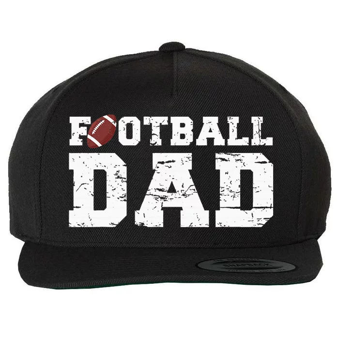 Football Papa Proud Football Dad Wool Snapback Cap