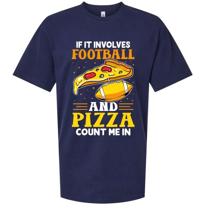 Football Pizza Pizza Party Game Day Sunday Gift Sueded Cloud Jersey T-Shirt