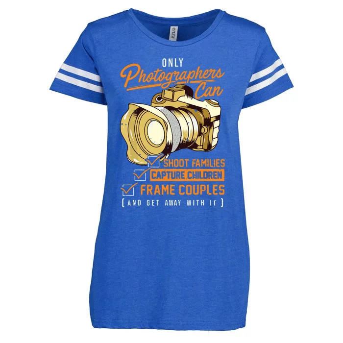 Funny Photographers Photography Camera Sayings Quote Enza Ladies Jersey Football T-Shirt