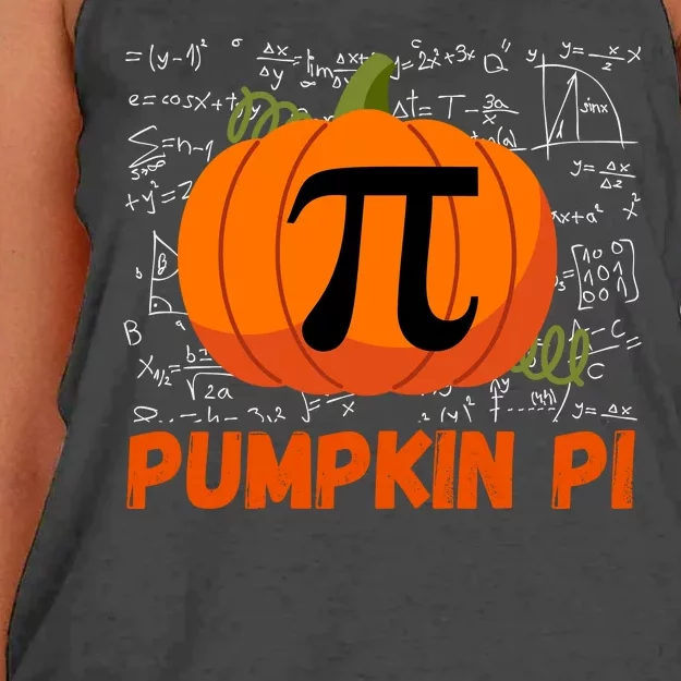 Funny Pumpkin Pie Math Pumpkin Pi Funny Halloween Costume Women's Knotted Racerback Tank