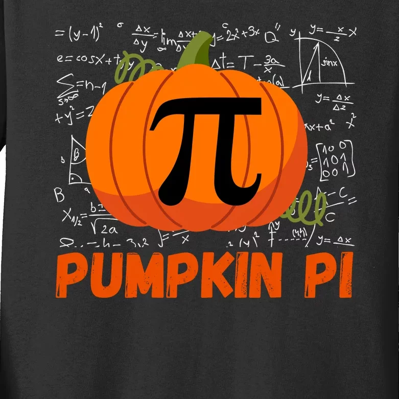 Funny Pumpkin Pie Math Pumpkin Pi Funny Halloween Costume Kids Long Sleeve Shirt