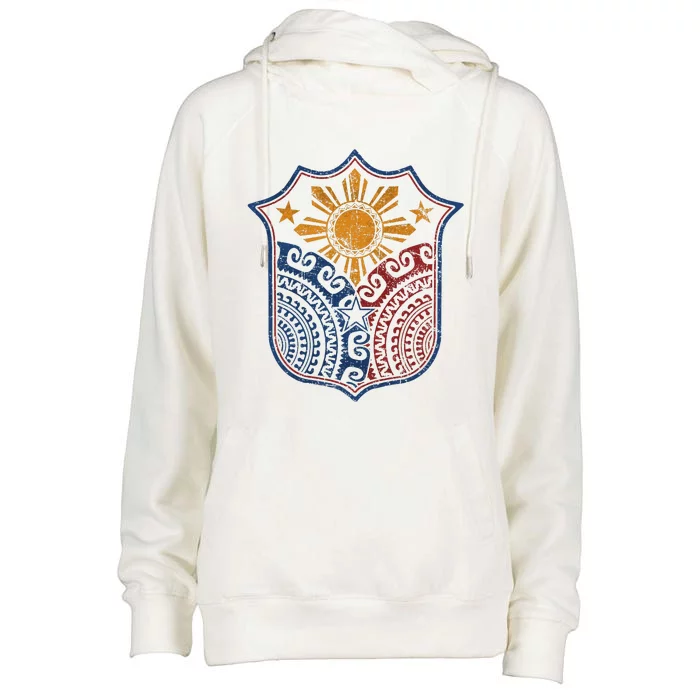 Filipino Pinoy Pride Mandala Tribal Proud Philippines Womens Funnel Neck Pullover Hood