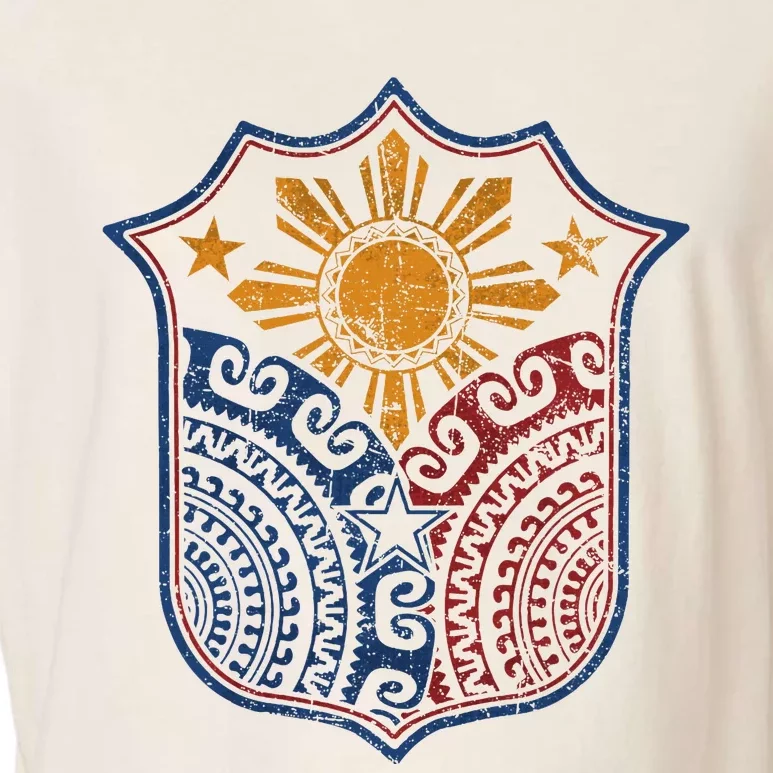 Filipino Pinoy Pride Mandala Tribal Proud Philippines Garment-Dyed Women's Muscle Tee