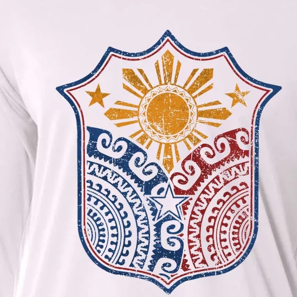 Filipino Pinoy Pride Mandala Tribal Proud Philippines Cooling Performance Long Sleeve Crew