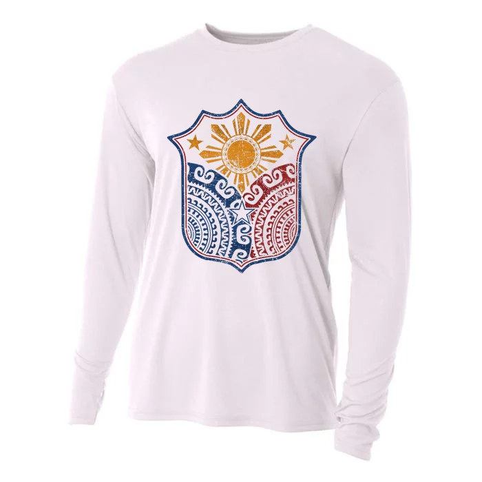 Filipino Pinoy Pride Mandala Tribal Proud Philippines Cooling Performance Long Sleeve Crew