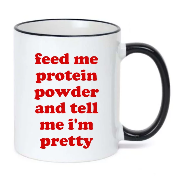 Funny Protein Powder Meme Black Color Changing Mug