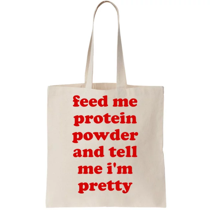 Funny Protein Powder Meme Tote Bag