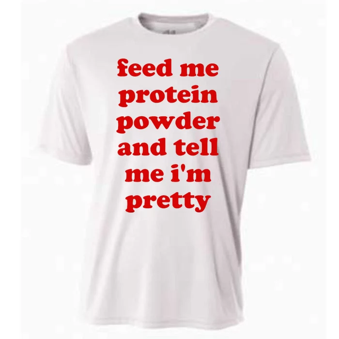 Funny Protein Powder Meme Cooling Performance Crew T-Shirt