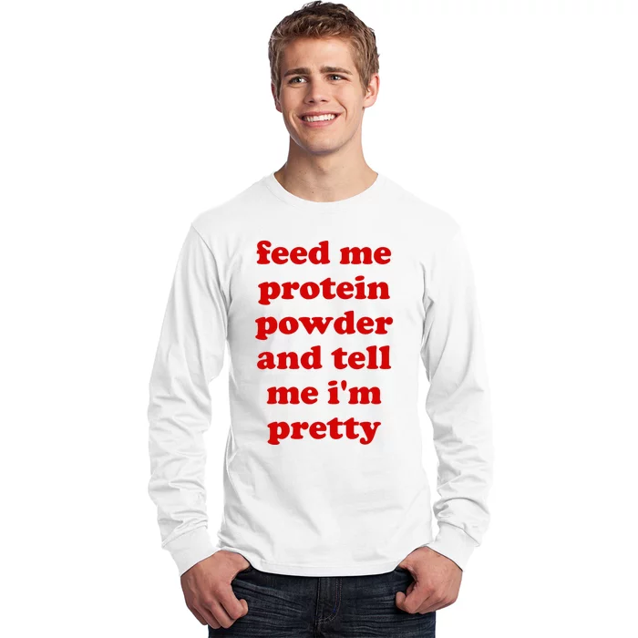 Funny Protein Powder Meme Long Sleeve Shirt