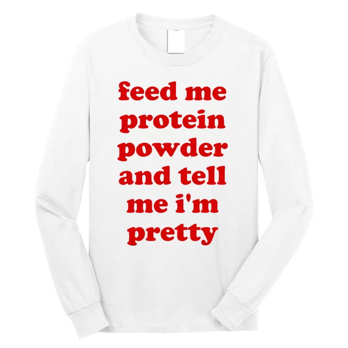 Funny Protein Powder Meme Long Sleeve Shirt