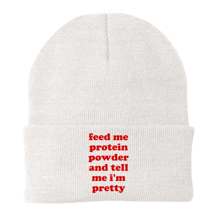 Funny Protein Powder Meme Knit Cap Winter Beanie