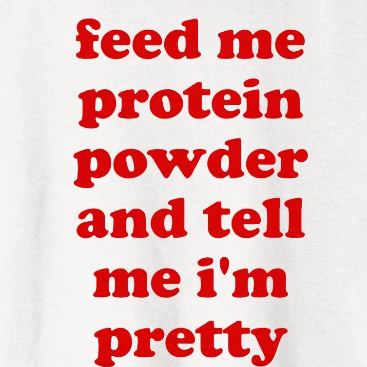 Funny Protein Powder Meme Women's Crop Top Tee