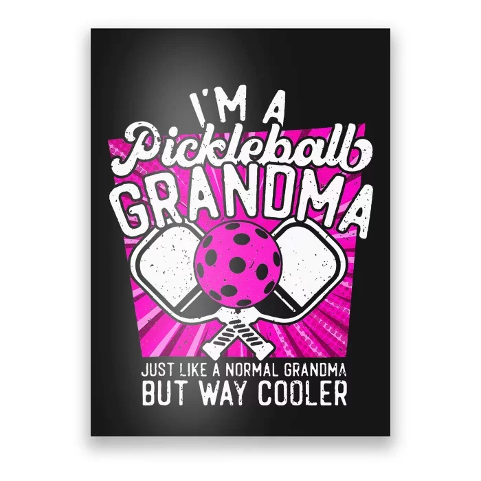 Funny Pickleball Paddle Pickleball Grandma Retro Poster