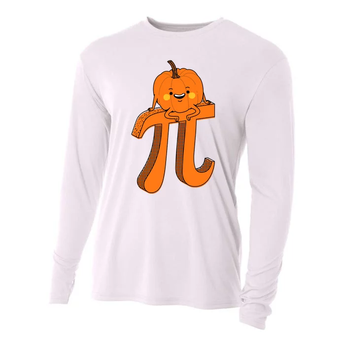 Funny Pumpkin Pie Math Teacher Halloween Thankgiving Pi Day Cooling Performance Long Sleeve Crew