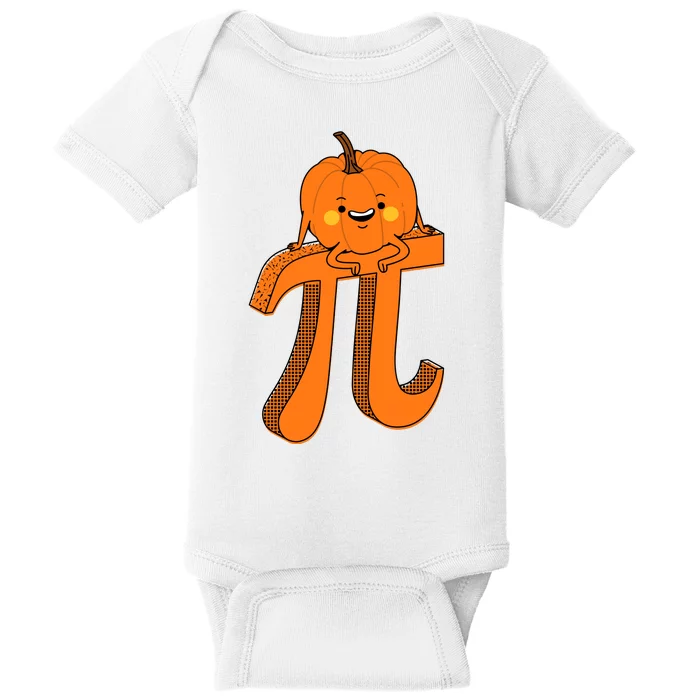 Funny Pumpkin Pie Math Teacher Halloween Thankgiving Pi Day Baby Bodysuit