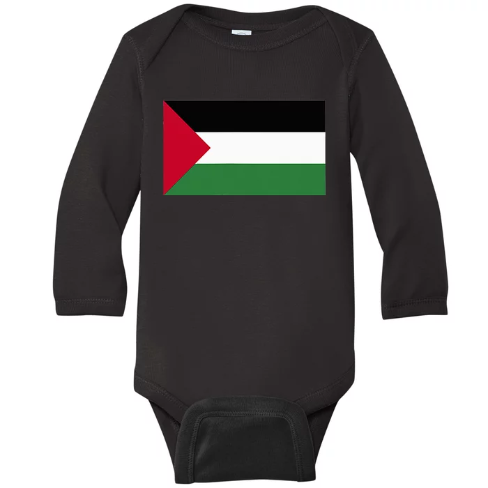 Free Palestine Palestine Flag Baby Long Sleeve Bodysuit