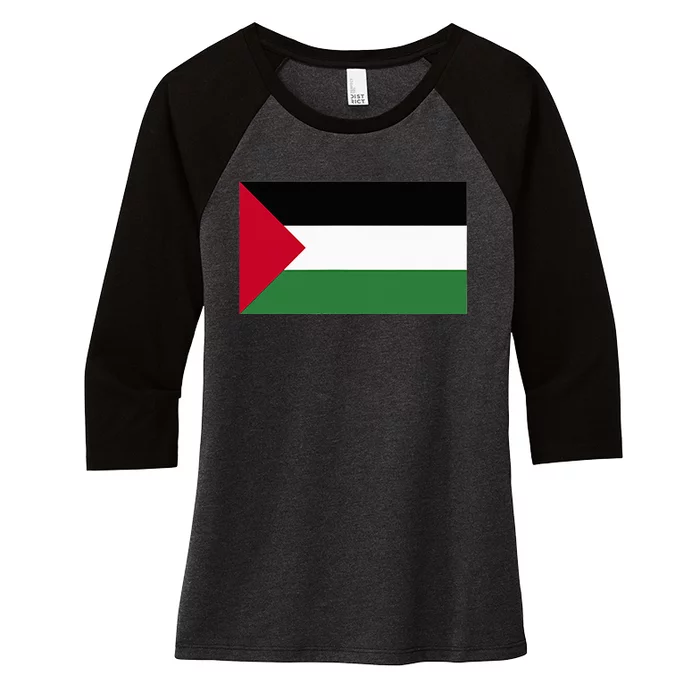 Free Palestine Palestine Flag Women's Tri-Blend 3/4-Sleeve Raglan Shirt